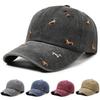 Spring Autumn Puppy Embroidered Soft Top Baseball Cap Vintage Hat
