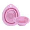 Silicone Makeup Brush Cleaner Folding Powder Puff Cleaning Bowl Eyeshadow Brushes Washing Soft Mat