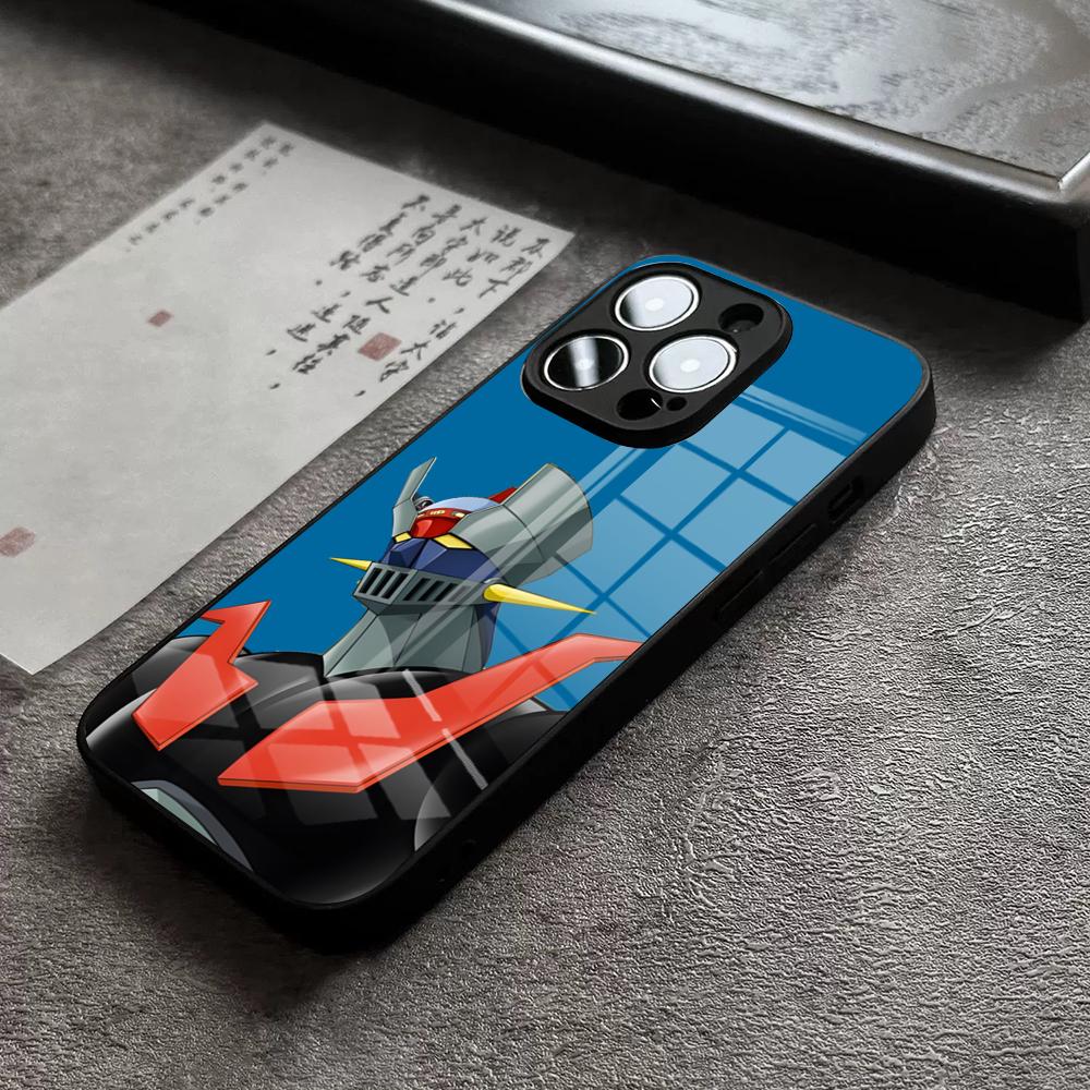 Чехол для телефона UFO Robot Goldorak для iPhone 16 Pro Max 15 Plus 14 Pro 12 11 13 Mini X XR XS Max 8 7 Plus SE Стеклянная крышка
