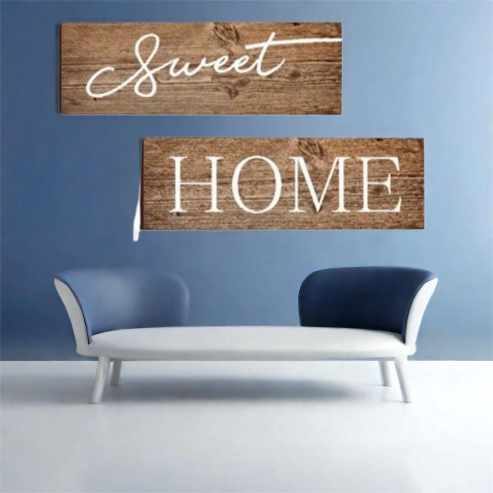The Feeling of Returning Home Letters Sign Rustic Style English Letter Hanging Board Wedding