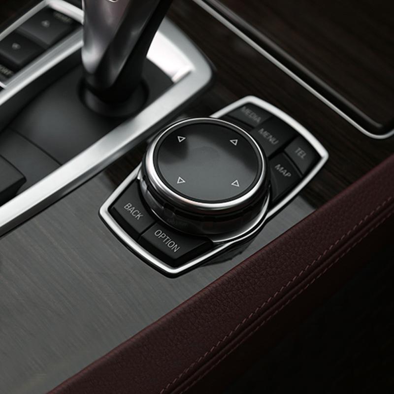 Для BMW 1 2 3 4 5 6 7 серии X3 X4 X5 X6 F30 F10 F01 F15 F16 хромированная внутренняя рамка мультимедийных кнопок