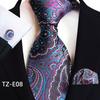 Paisley Waist Flower Men's Tie, Pocket Square, and Cufflinks Set - 2025 Edition