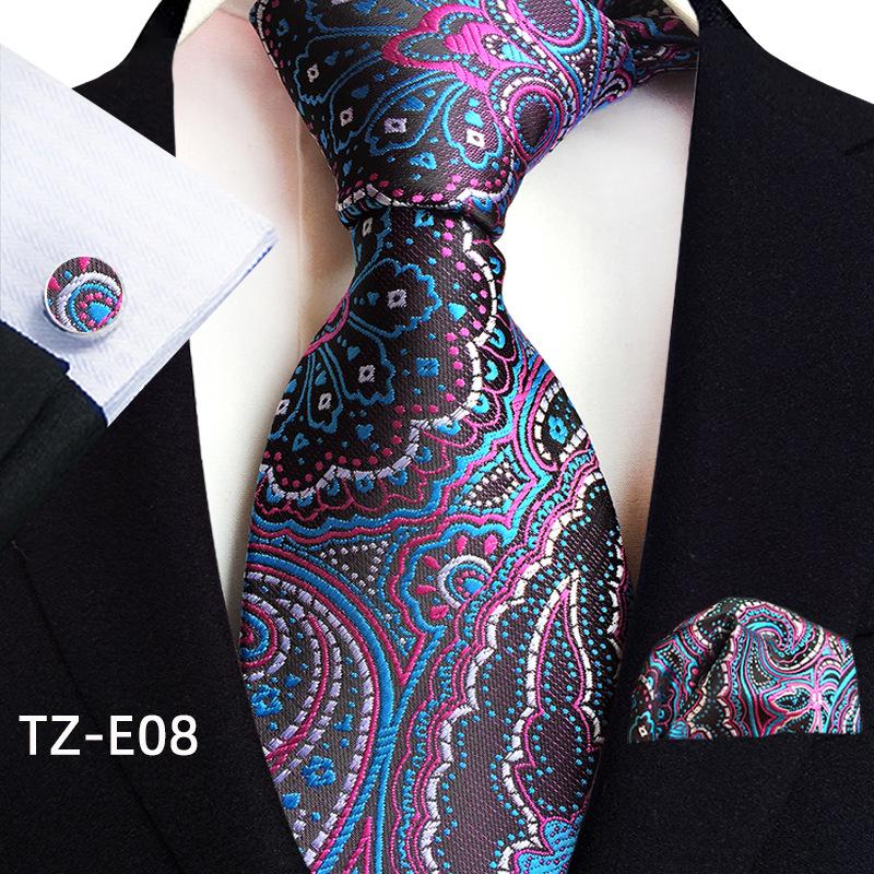 Paisley Waist Flower Men's Tie, Pocket Square, and Cufflinks Set - 2025 Edition
