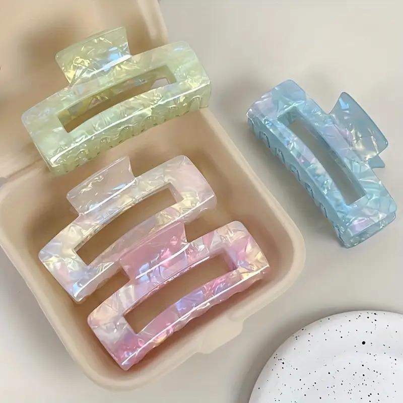4-piece large hair clips, simple and elegant mermaid-colored back , suitable for daily use, festivals,