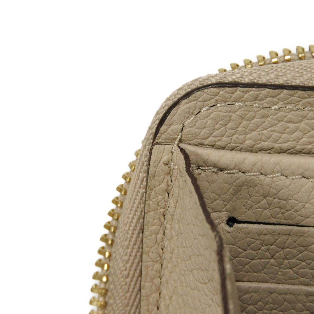 Б/у 12564 Кошелек Lockme на молнии по кругу M80100 7943 Логотип LV на молнии по кругу RFID Подпись LV Зеленый Унисекс из Японии ОРИГИНАЛ