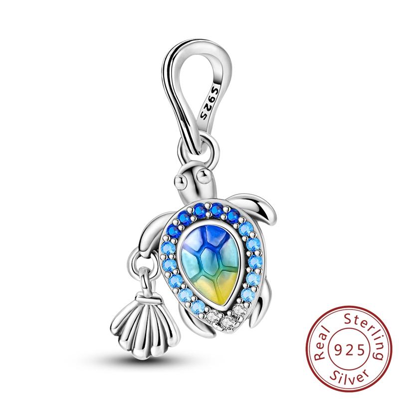 Настоящая медь Циркон Бабочка Дорожный кулон Шармы Бусины Подходят для оригинального колье-браслета Mula Женские украшения