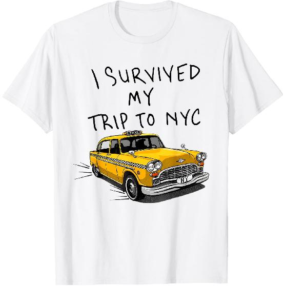 Retro I Survived My Trip to New York City Funny Mens T-Shirt