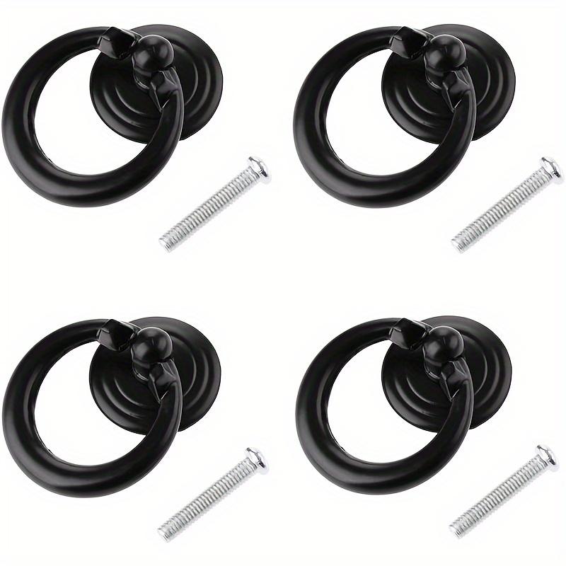 10/20 Pcs Cabinet Pulls  Vintage Drawer Ring Pulls for Dresser  Cabinet  Door Box Closet  Furniture Fittings, 0.98*1.85 Inch with Mounting Screws