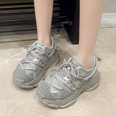 Модная женская обувь 2025 Горячая распродажа Женская вулканизированная обувь Модная с круглым носком Нескользящая Удобная уличная повседневная обувь