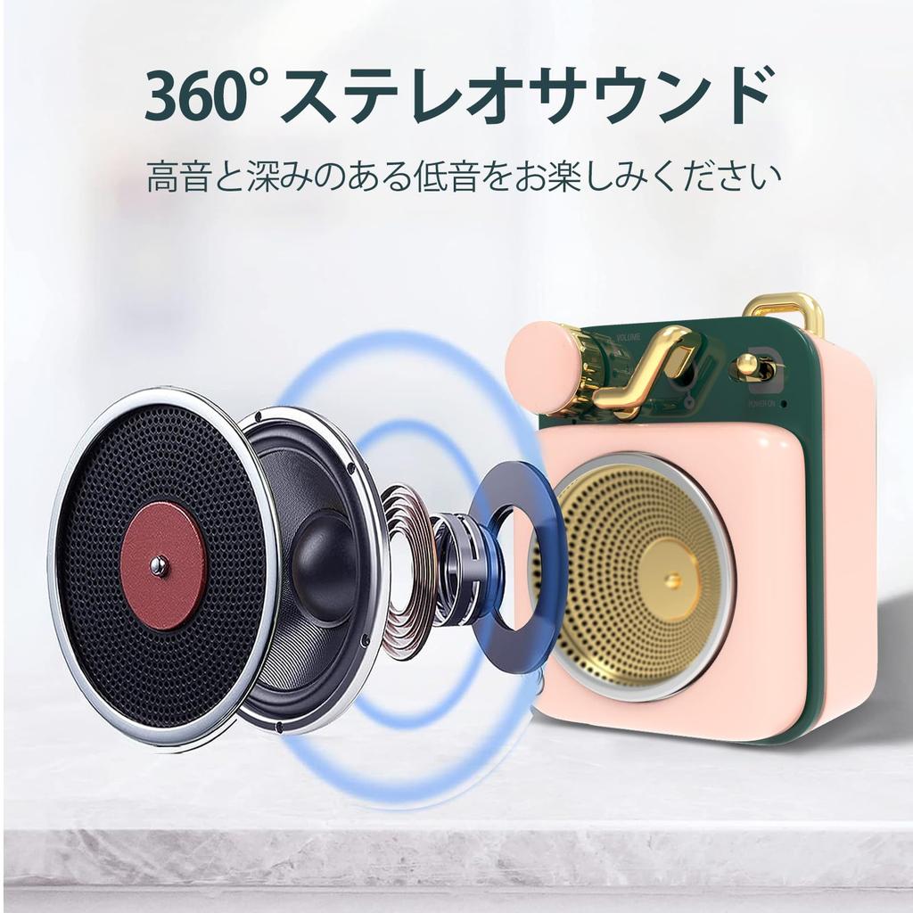 MUZEN Мини Bluetooth-динамик Button Blossom, Размер/Беспроводной/Ретро-стиль/Милый/Подарок (Вишнево-розовый)