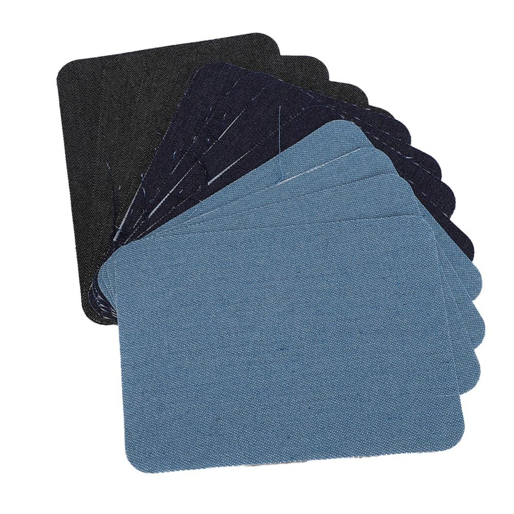 12pcs Square Shape Iron-on Patches Premium Quality Fabric Repair Patches For Clothing