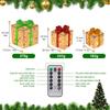 3Pcs Christmas Glowing Decoration Lighted Gift Boxes Set Xmas Lighting Box  Party Home Scene Layout