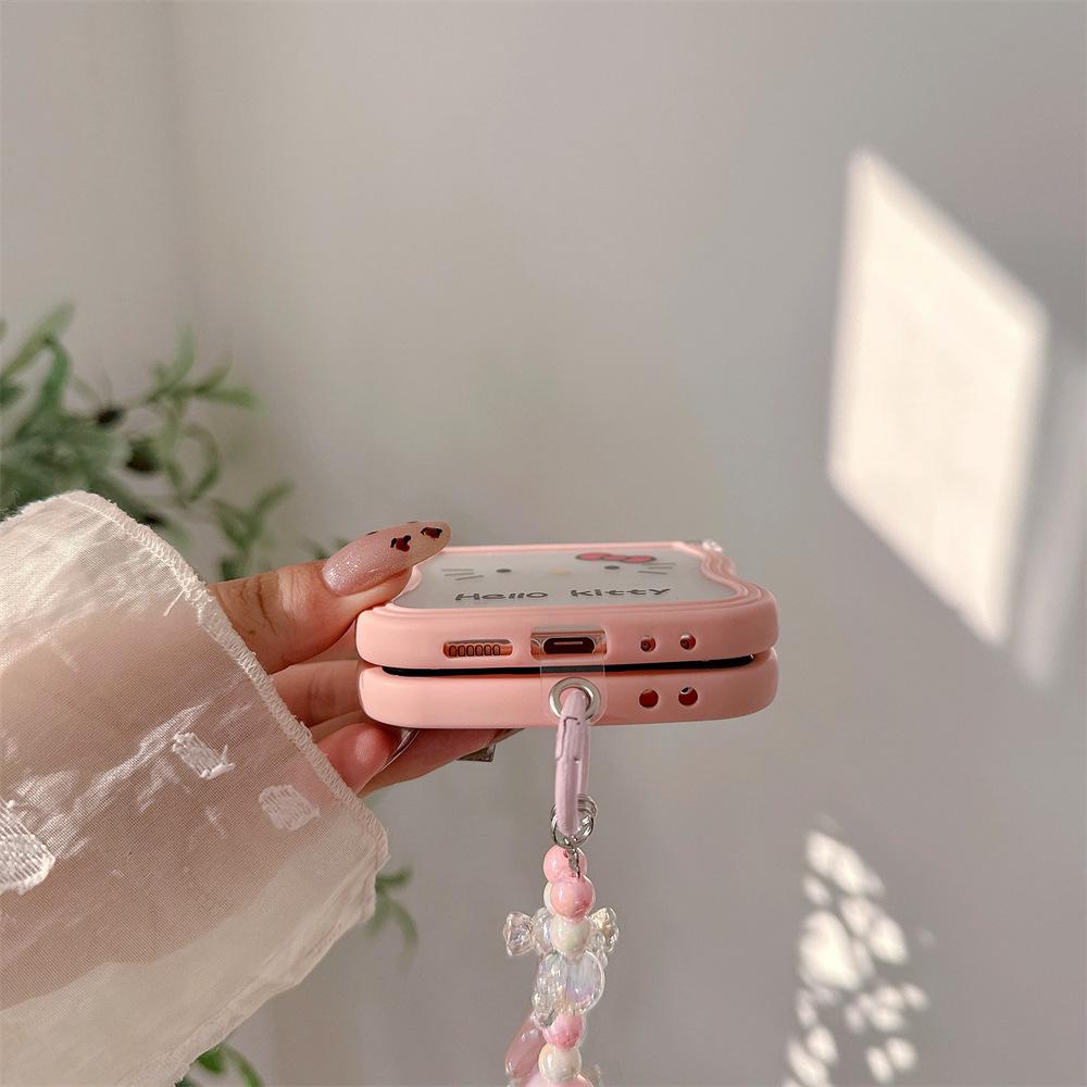 Мягкий складной чехол Hello Kitty с ремешком для Galaxy Z Flip 7-3