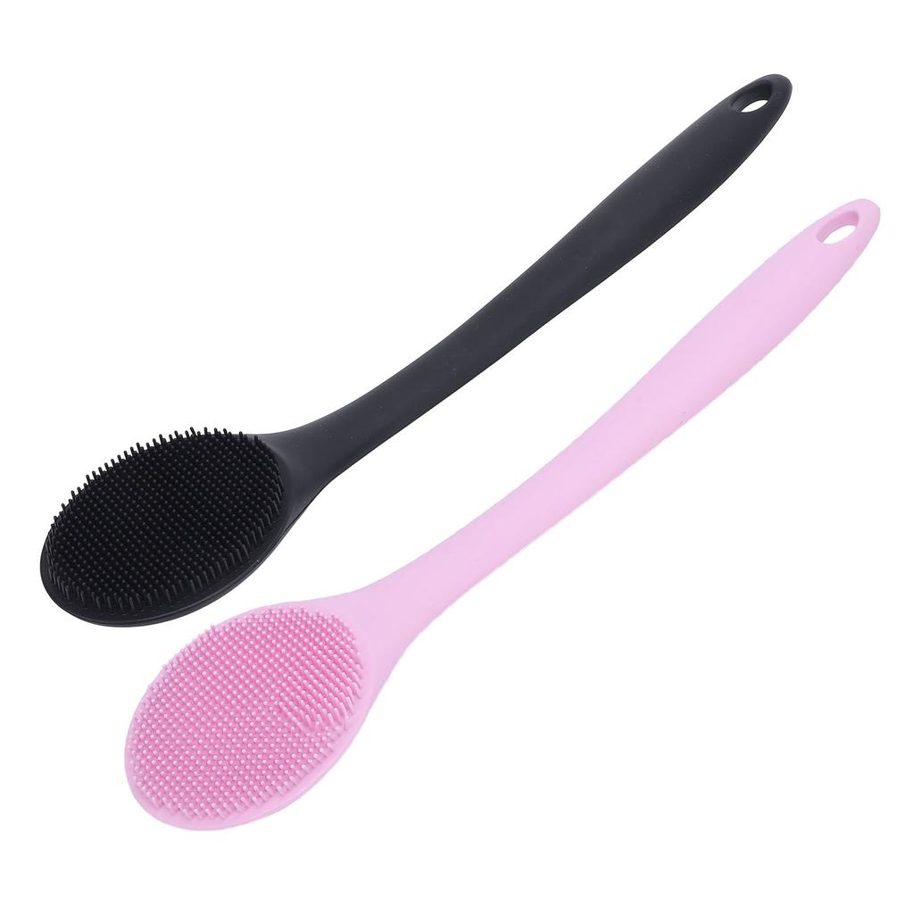 Силиконовая щетка для спины для душа с длинной ручкой, быстросохнущая, создает обильную пену, отшелушивающая щетка для душа