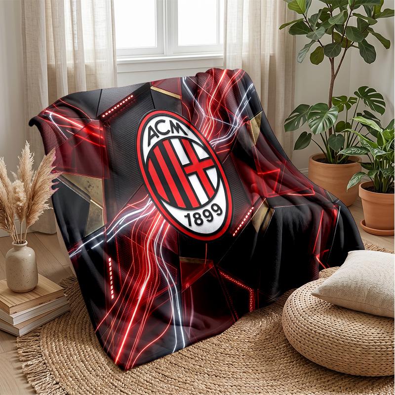 AC Milan Theme blanket Soft Flannel Blanket Plush Throw Blanket Cozy Sofa Bed Blanket for Home Decor