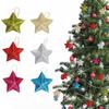 6pcs 3D Christmas Tree Star Decoration PVC Star Hanging Pendant New Year