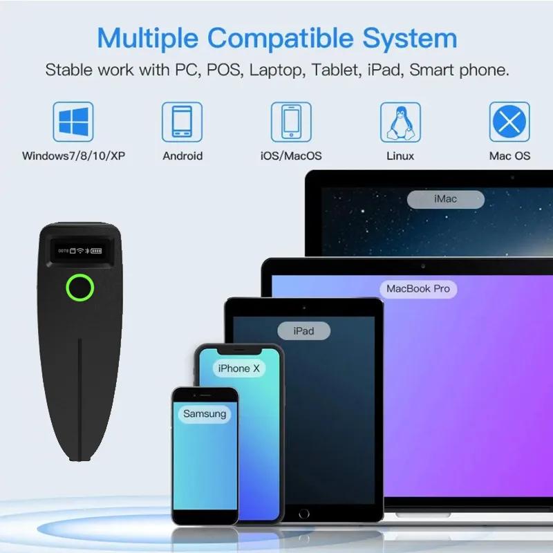ПрочныйC60 Bluetooth Портативный Беспроводной 2D Сканер Штрих-кодов Express Scanner