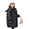 Детская куртка-пуховик, средней длины, модная, хлопковая куртка для мальчиков, зимнее толстое теплое пальто для девочек