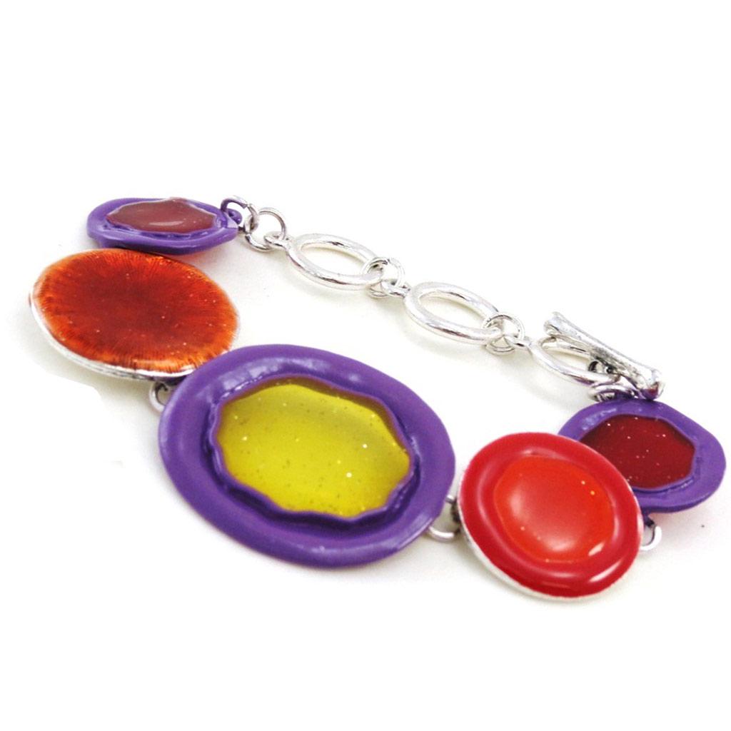 NOA [I9943] - Дизайнерский браслет «Бора-Бора» фиолетово-красный