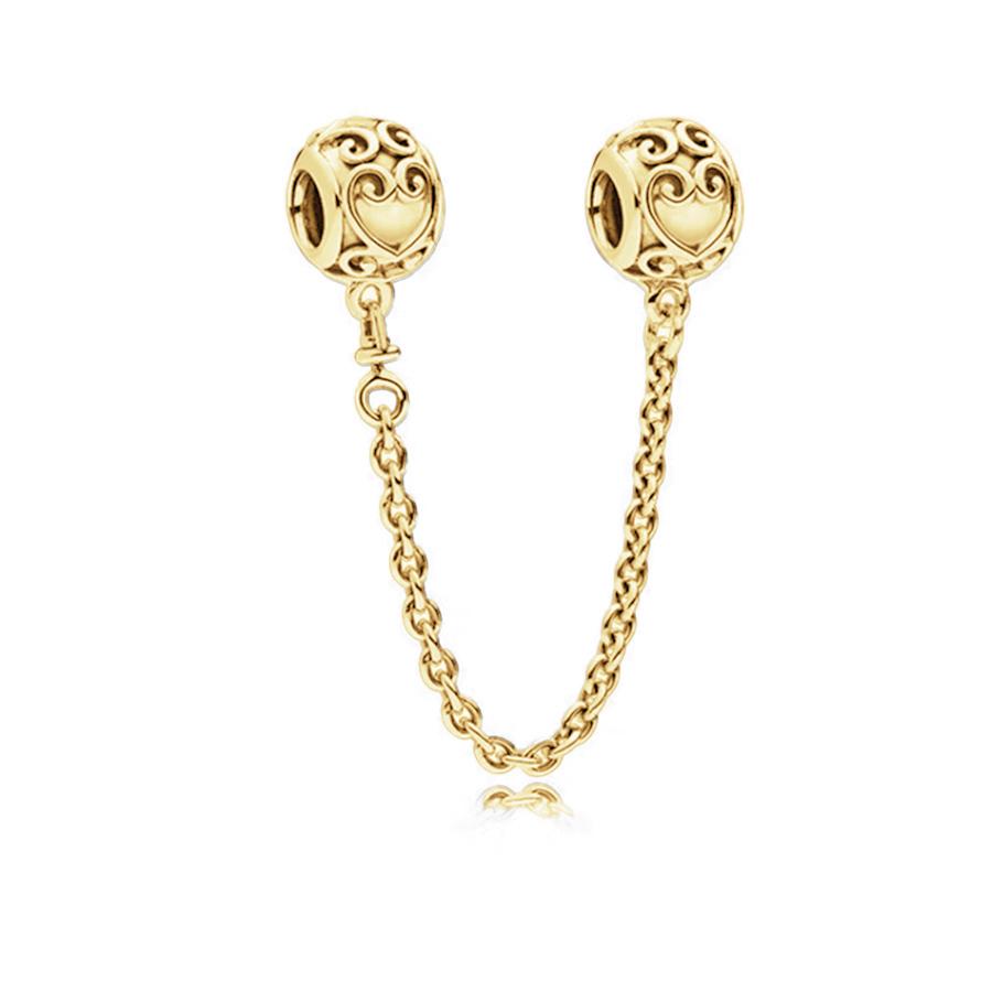 Sparking Gold Heart Clip Family Tree Dangle Charm Beads Fit Snake Silver Bracelet Necklace Beads For Diy Jewelry Women Gift