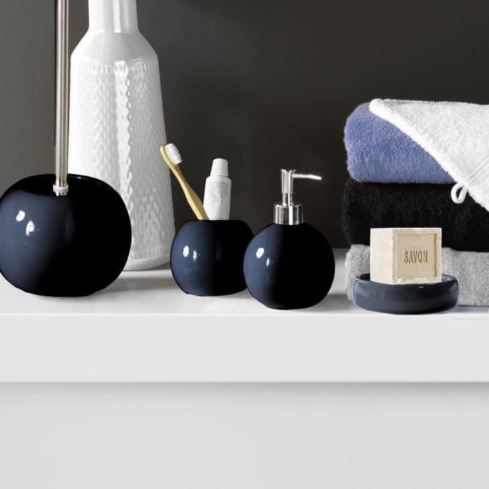 Porte savon - Bulleas - Indigo - Céramique - Diamètre 10 cm - Hauteur 3.5 cm