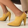 Женские туфли-лодочки, модные туфли на высоком каблуке с острым носком, вечерние, свадебные, пикантные весенне-осенние туфли, черные, красные, желтые, синие, размеры 34-43