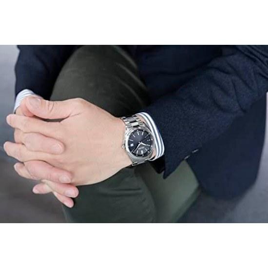 SEIKO SELECTION SBTM323 Мужские наручные часы японского производства, на солнечной батарее, радиоуправляемые, с календарем даты, черный циферблат, водозащита 10 АТМ, нержавеющая сталь