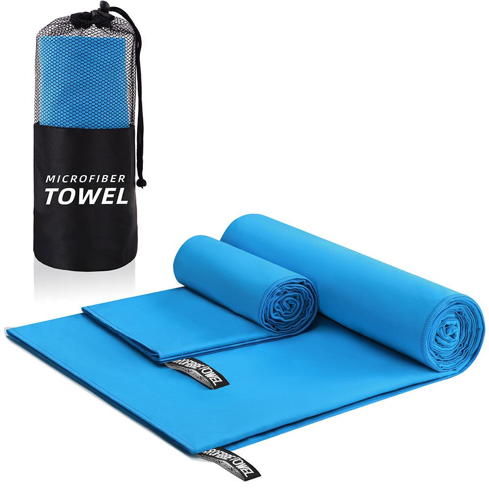 Быстросохнущее спортивное пляжное полотенце из микрофибры, толстое для путешествий, гимнастики, фитнеса, бега, плавания, йоги, природного похода, морское большое полотенце