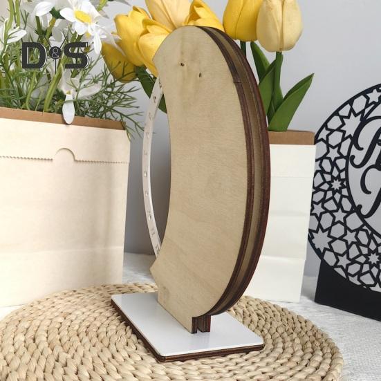 Календарь обратного отсчета на 30 дней до праздника Ид Рамадан, вращающийся адвент-календарь, деревянное исламское украшение стола для домашнего декора Мубарака