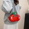 Women's Funny Cherry Shape Shoulder Crossbody Bag Cute Personalized Chain Design Small Purse and Handbag CLE