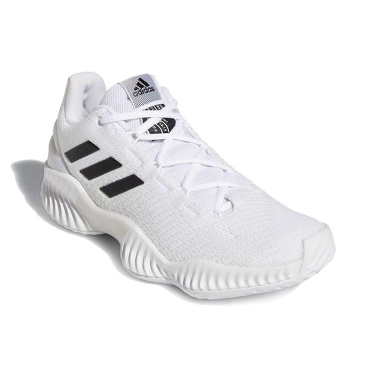 Adidas Pro Bounce 2018 Low Удобные Универсальные Низкие Баскетбольные Кроссовки Мужские Кроссовки Белые Черные FW5748
