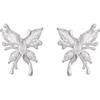Элегантные клипсы-серьги с бриллиантами в виде бабочек