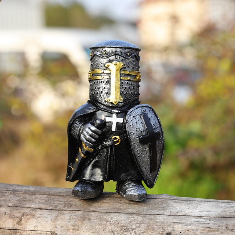 Гном орнамент статуя украшение для двора сад гоблин солдат рыцарь стража статуэтка доспехи миниатюрная скульптура украшение