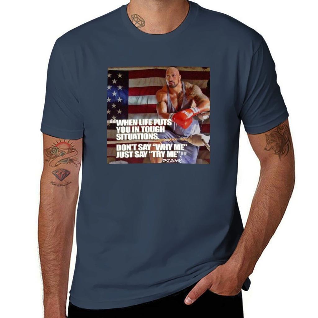 Dwayne Johnson Tshirt Casual Graphic Print Tee