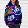 Womens Fashion Sequin Print Loose Hoodie Tops Blouse Sweatshirt Casual Long Sleeve Pullover Tops