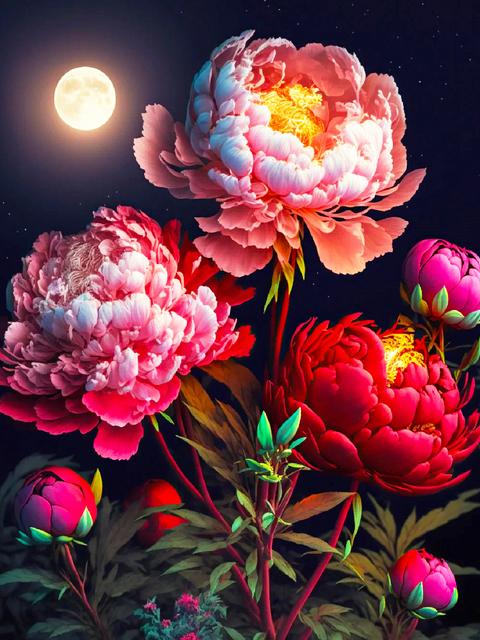 5D Алмазная мозаика Пион Красный Картина Стразы Вышивка Цветок Полный Квадрат Круглый Наборы Живопись Новое Поступление Настенное Искусство