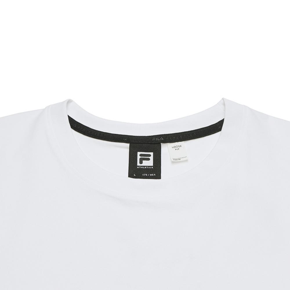 Fila Фитнес-футболки мужские Ярко-белые с круглым вырезом Умеренный прямой крой A11M531202FWT