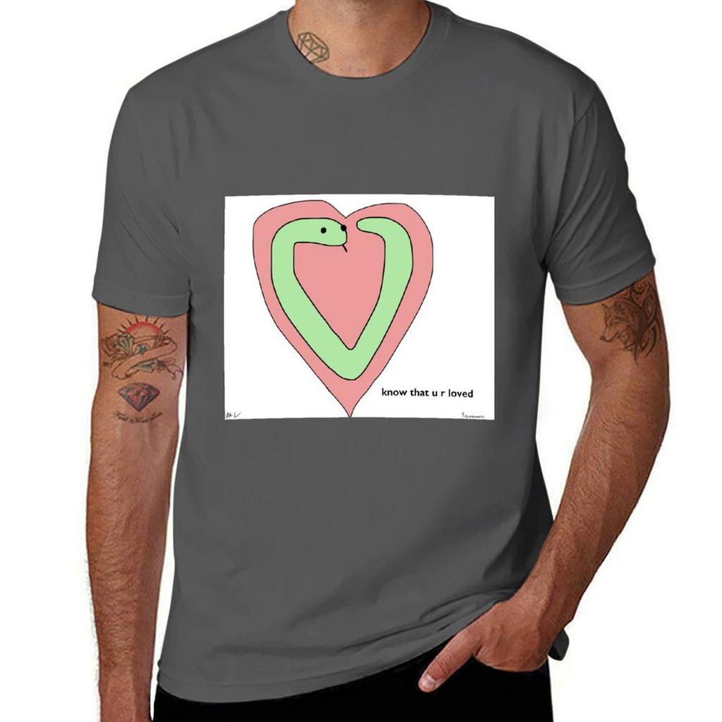 Футболка Snek Heart Tiny Snek Comics для активного отдыха, легкая футболка