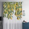 Летние акварельные лимонные тюльные шторы для спальни, роскошные шторы для домашнего декора в гостиной, шифоновые панели