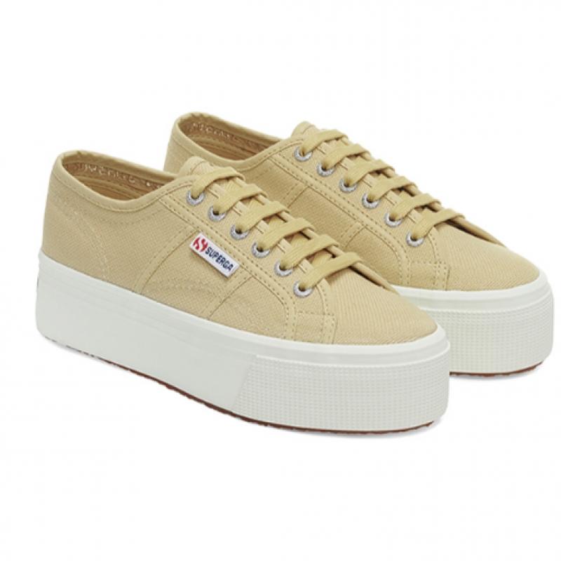 Пальто на платформе Superga 2790 бежевого цвета миндаля S9111lwakl