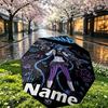 Custom Name Personalized Jinx Print Umbrella, Auto Open Close, 8‑Rib Sturdy Frame, Commute Camping Hiking Use, Birthday Gift