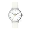 FLAT Simple Rubber Strap Watch Y00421S-1 WH Women's White