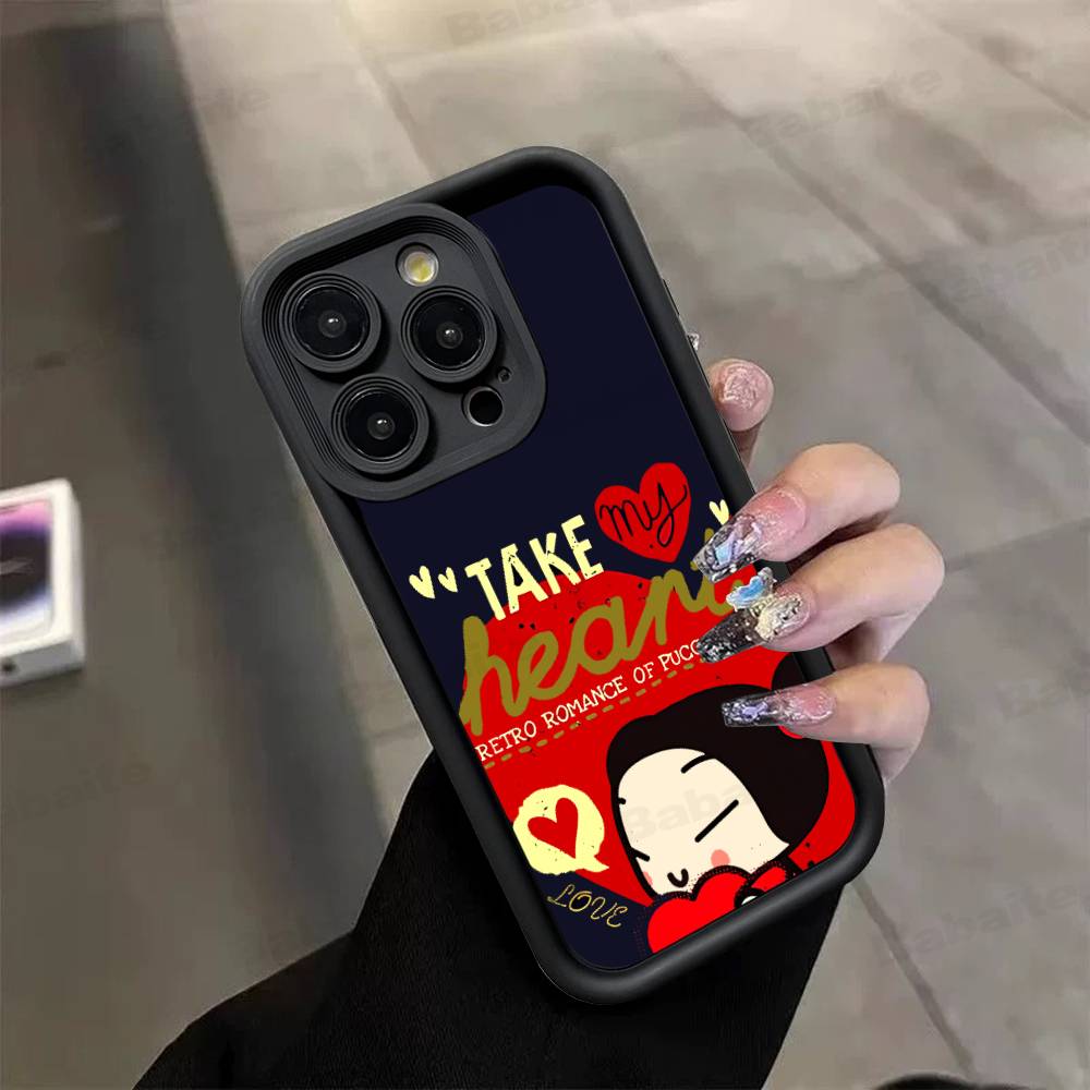 Animation Pucca Cate Phone Case For IPhone 17 16 15 14 13 12 11 Air Plus Pro Max Soft Back Cover