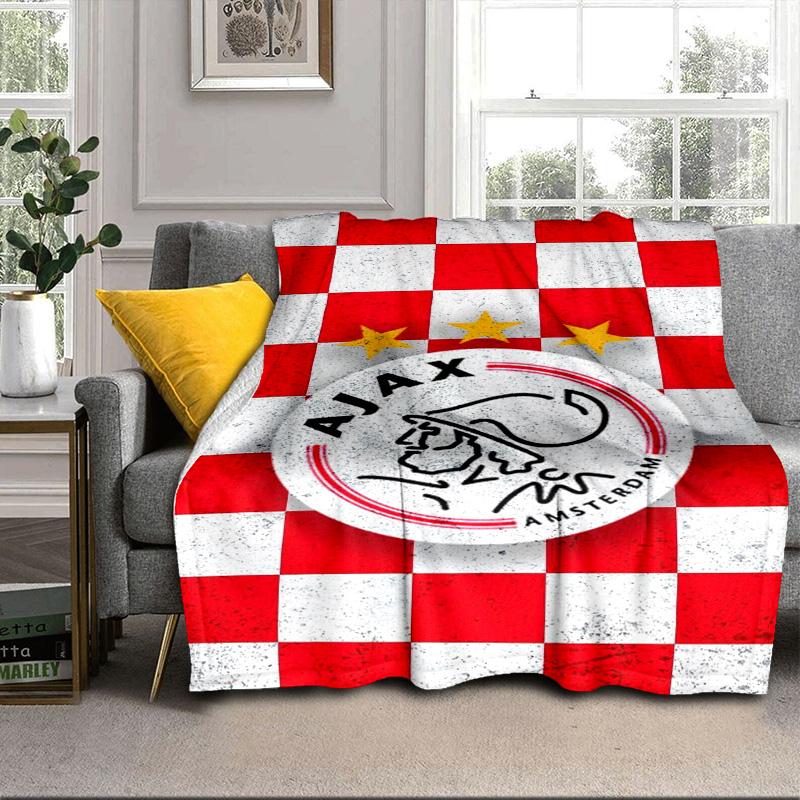 AFC Ajax Emblem Design Portable Blanket/Soft Blanket Bedding Blanket Suitable for Travel Camping Living Rooms Offices Sofas Fan Gifts