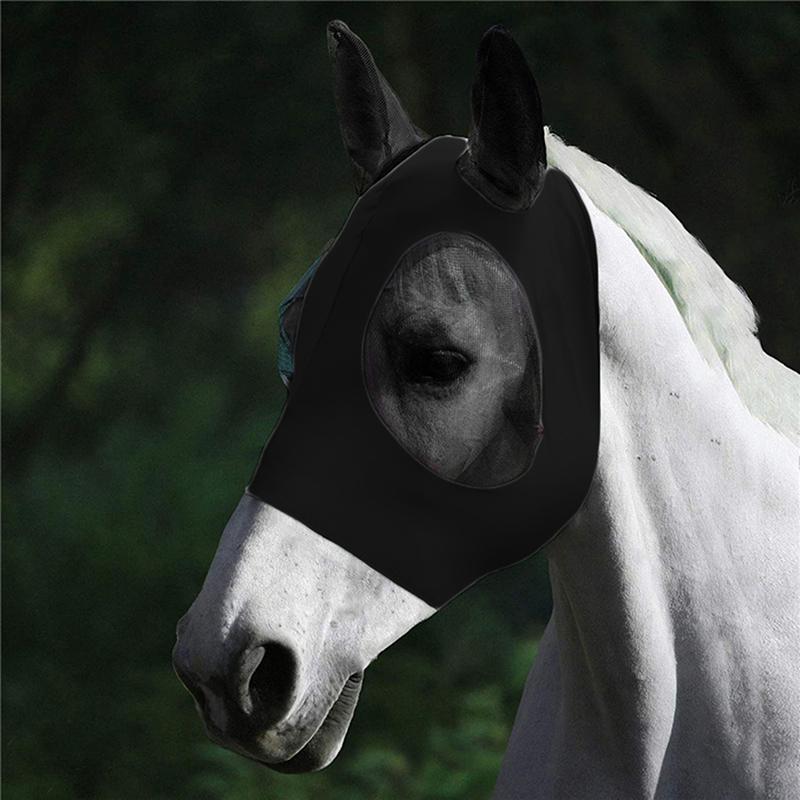 Anti-Fly Mesh Equine Mask Horse Mask Stretch Bug Eye Horse Fly Mask With Covered