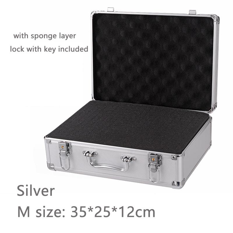 Портативный алюминиевый ящик для инструментов, защитное оборудование, ящик для инструментов, ящик для инструментов, чехол для хранения, чемодан, ударопрочный корпус