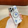 For iPhone 15 Pro Case Dried Flower Epoxy PC+TPU Magnetic Phone Back Cover