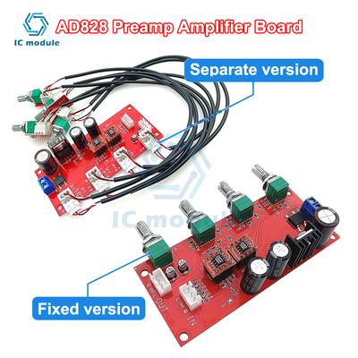 AD828 NE5532 Плата предусилителя Усилитель аудиофильный стерео HIFI Регулировка громкости и тембра Предусилитель Предусилитель ВЧ СЧ НЧ Предусилитель