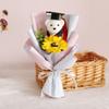 Plush Bear Doctoral Bear Bouquet Bouquet Decoration Crochet Flowers Bouquet  Student Gift