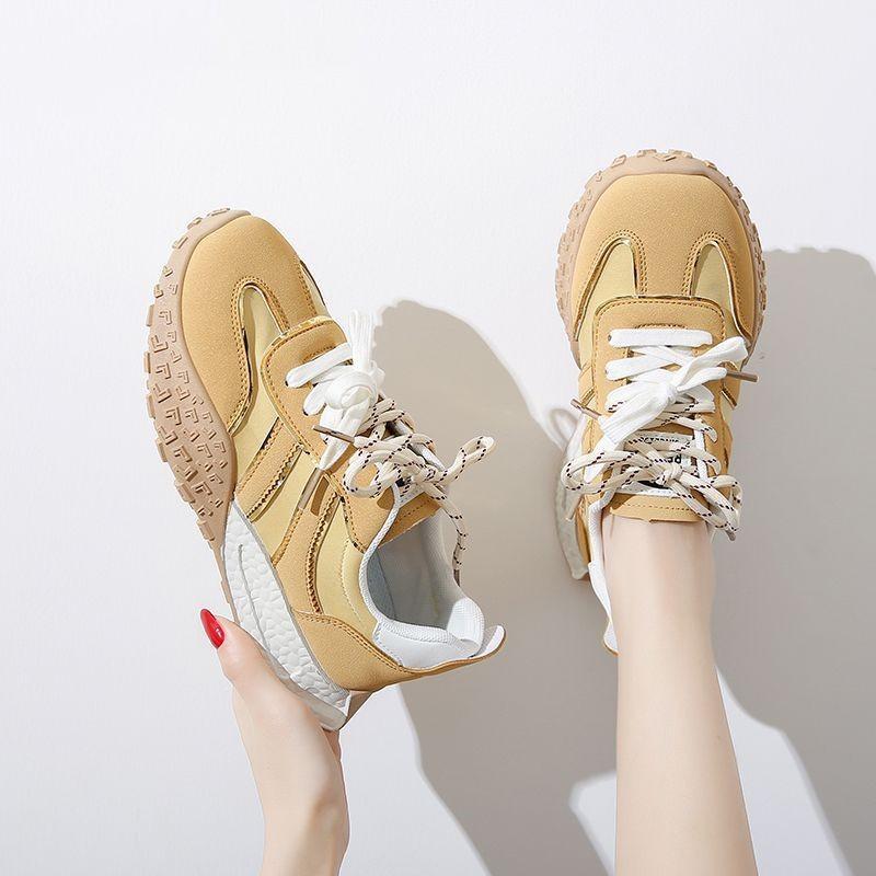 Женские демисезонные немецкие тренировочные кроссовки на толстой подошве, новая коллекция весна-лето, универсальная модная повседневная спортивная обувь с мягкой подошвой и легким весом, на двойной шнуровке